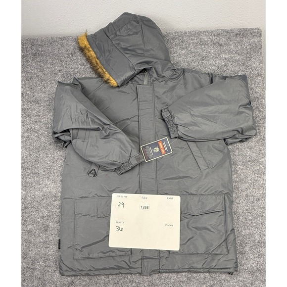 Jordan Craig Vintage Men's Winter Parka Jacket Fur Hooded Gray Size‎ 2XL - Picture 8 of 8